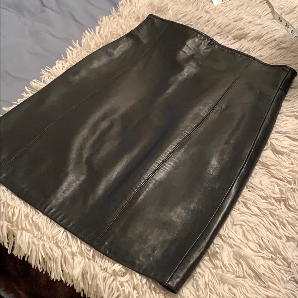 Cache leather skirt